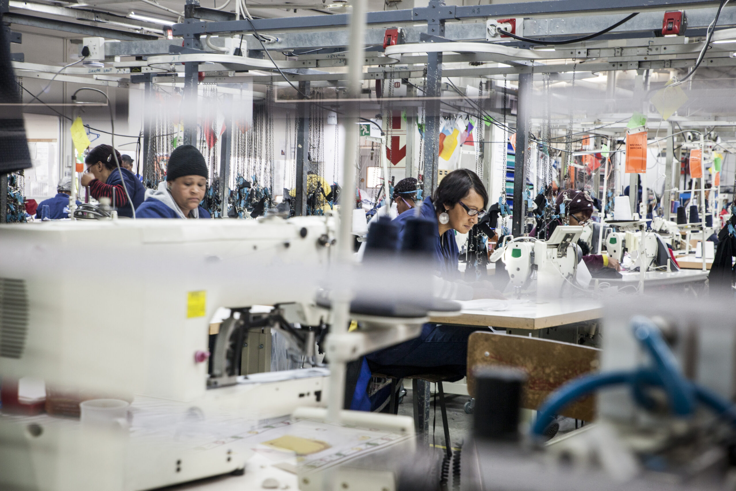 Seamstresses working in factory, Cape Town, South Africa